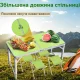 Туристичний посилений складаний стіл Grand Picnic для пікніка з регулюванням висоти та 4 стільці GP4262-1