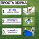 Розкладний стіл 120x60 см з регулюванням висоти 55-70 см і 4 стільцями 41×29×34 см DT4251-1