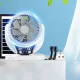 Настільний вентилятор 4 в 1 на акумуляторі 4Ач з сонячною панеллю та 2 LED лампами