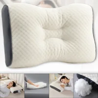 Ортопедична подушка 70х40х10см з анатомічною формою та ефектом пам'яті Pillow-01
