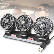 Багатофункціональний потрійний автомобільний USB-вентилятор з поворотною конструкцією
