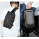Чоловіча водонепроникна сумка нагрудна з кодовим замком та USB портом XIO Fashion