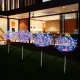 Вуличні садові ліхтарі на сонячній батареї Феєрверк 200LED 2 упаковки по 4 світильники