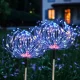Вуличні садові ліхтарі на сонячній батареї Феєрверк 200LED 2 упаковки по 4 світильники