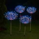 Вуличні садові ліхтарі на сонячній батареї Феєрверк 200LED 2 упаковки по 4 світильники