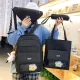 Комплект сумок 4 в 1 Рюкзак, Шоппер на плече, Пенал та Сумка на пояс Чорний