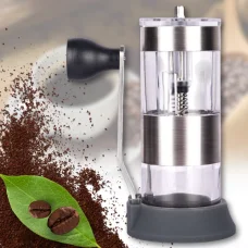 Ручна кавомолка зі скла та нержавіючої сталі 13,5х5 см Coffee Grinder