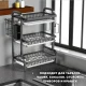 Металева сушарка для посуду 59.8x23.5х53 см на 3 яруси Bowl Rack