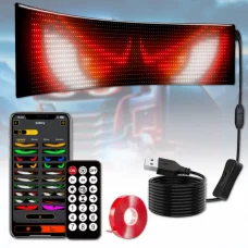 Гнучкий світлодіодний екран 102x378 мм з пультом та Bluetooth LED EYES 20x64