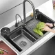 Кухонна мийка 75x45 см з двома чашами, змішувачем та комплектом аксесуарів