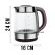 Електричний скляний чайник на 1.7л Domotec MS-7946 2200Вт