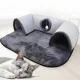 Килимок-лежанка 2 в 1 з тунелем для котів 55х75 см Cat Bed