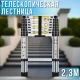 Телескопічна драбина 2.3 м із ремінцем для фіксації та перенесення