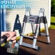 Складана драбина-трансформер 2.1+2.1 м з ремінцем для транспортування