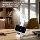 Настільна LED-лампа з годинником та бездротовою зарядкою для телефону TYV-2088