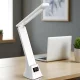 Настільна LED-лампа з годинником та бездротовою зарядкою для телефону TYV-2088