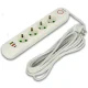 Мережевий фільтр ALFA 2500 Вт на 4 розетки з вогнетривким корпусом, 2-ма USB, 1-ий Type-C 498 Білий