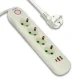 Мережевий фільтр ALFA із чотирма розетками, двома USB-портами та одним Type-C 497 Білий