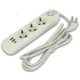 Подовжувач 2500 Вт ALFA на 3 розетки із заземленням, двома USB-портами та одним Type-C 495 Білий