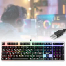 Ігрова клавіатура з багатобарвним RGB-підсвічуванням та USB-підключенням на 104 клавіші UKC 8930