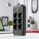 Мережевий подовжувач із 6 розетками й USB-A/C портами 3 метри 2500W Чорний