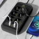 Мережевий подовжувач із 6 розетками й USB-A/C портами 3 метри 2500W Чорний