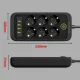 Мережевий подовжувач із 6 розетками й USB-A/C портами 3 метри 2500W Чорний