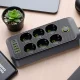 Мережевий подовжувач з 6 розетками та 4USB-A/2USB-C портами 5 метрів 2500W Чорний