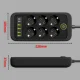 Мережевий подовжувач з 6 розетками та 4USB-A/2USB-C портами 5 метрів 2500W Чорний