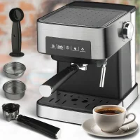 Рожкова кавоварка з резервуаром 1.6л і подвійним циклом заварювання Domotec MS.136 850W