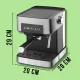 Рожкова кавоварка з резервуаром 1.6л і подвійним циклом заварювання Domotec MS.136 850W