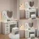 Туалетний столик з LED-дзеркалом у формі серця та пуфиком AD26-50