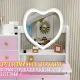 Туалетний столик з LED-дзеркалом у формі серця, пуфиком та висувними ящиками STL-MD 89