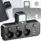Мережевий фільтр на 3 розетки з 2xUSB, Type-C та підсвічуванням 2500Вт