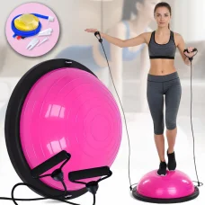 Балансувальна платформа 60см з еспандерами та насосом Profi MS 2609-1 Pink