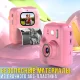 Дитячий фотоапарат миттєвого друку з IPS екраном, іграми та акумулятором 1300 мАг Рожевий