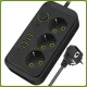 Мережевий подовжувач на 3 метри з вимикачем 4хUSB | Type-C | 3х220V