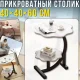 Двоярусний прикроватний столик 40х40х60см з металевим каркасом DASH-64230