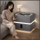 Приліжкова тумба з Bluetooth колонкою, бездротовою зарядкою та LED підсвічуванням XF01 Сірий