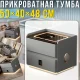 Приліжкова тумба з датчиком руху, LED підсвічуванням та Bluetooth колонкою YJXF01 Сірий