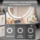 Макіяжний столик 127х100х40 см з круглим LED-дзеркалом і полицями STL-MD 92