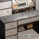 Макіяжний столик 127х100х40 см з круглим LED-дзеркалом і полицями STL-MD 92