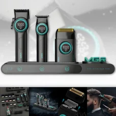 Акумуляторний набір для стрижки 3в1 з машинкою, тримером та шейвером VGR Stepless Pro