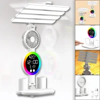 Настільна LED лампа з 4 панелями, вентилятором та дисплеєм KRX-104