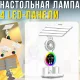 Настільна LED лампа з 4 панелями, вентилятором та дисплеєм KRX-104