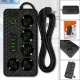 Мережевий фільтр-подовжувач 3м на 5 розеток із заземленням 4хUSB | Type-C 2505