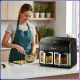 Аерофритюрниця 7.6л з двома кошиками та сенсорним керуванням Domotec MS-3226 4800W