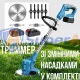 Акумуляторна Газонокосарка-Тріммер 48V з колесами та насадками для трави