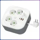 Мережевий подовжувач 4м з механічним намотуванням кабелю 4х220V | 2xUSB | 1xType-C A107/PNS-05