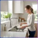 Кухонний змішувач із висувним виливом та поворотом на 360° Faucet CR-8428 Сріблястий